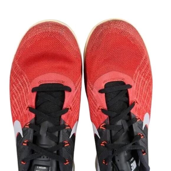 Nike Shoes Mens 12 Athletic Trainer Metcon 3 Red Black Active Sport Crossfit Gym - Picture 9 of 13